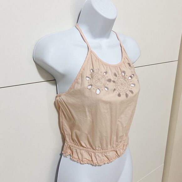 Aerie Back Tie Keyhole Design Peach Tank Size Small - Picture 3 of 6